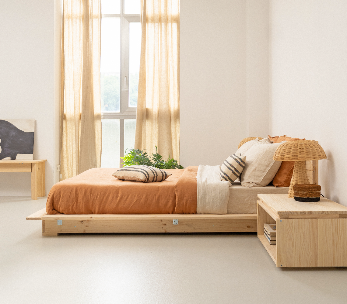 Un lit d'inspiration japonaise